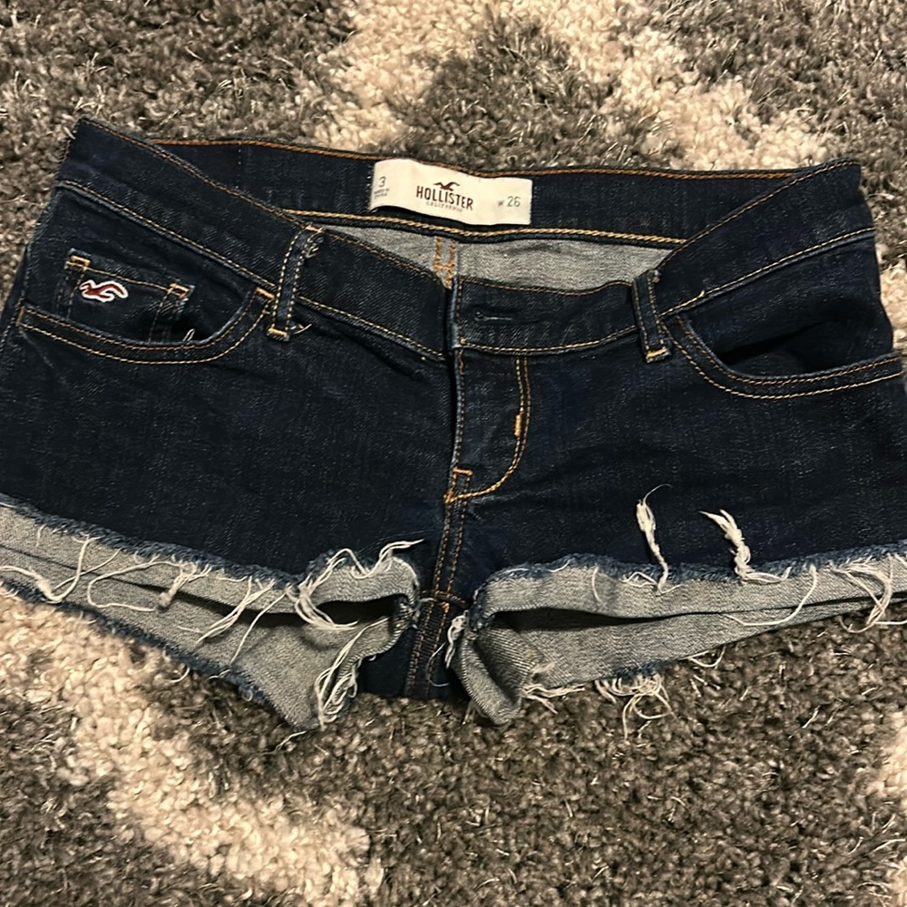 Hollister dark blue Jean shorts